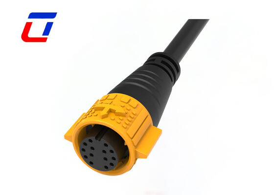 M19 14 Pin Waterproof Wire Connector IP67 Signal Waterproof LED Connector