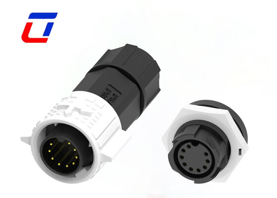 M19 9 Pin Waterproof Cord Connector Panel Mount Low Current Wire To Board Connector