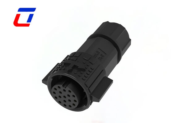 M19 18 Pin Male Female Connector Nylon Push Locking Waterproof Connector