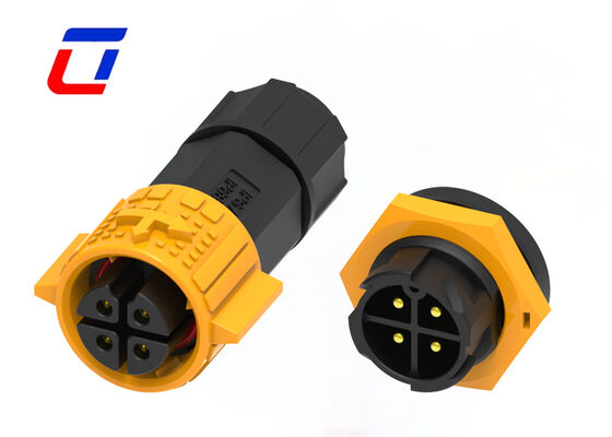 M19 High Current Wire To Board Connector 300V Male Female Connector 4 Pin