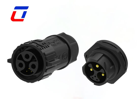 M25 3+3 Pin Reliable PA66 Waterproof Connectors IP67 Panel Mount Circular Connector