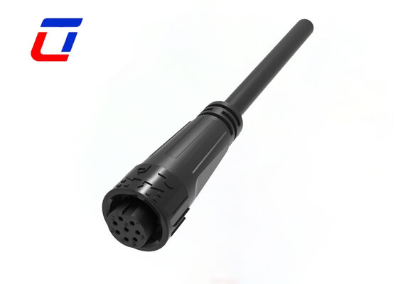M16 300 Volt Waterproof Wire Connectors IP67 8 Pin Data Connector For LED Control