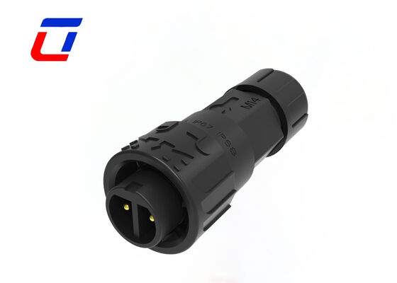 2 Pin Circular Power Cable Connector M16 Waterproof Quick Disconnect IP67 Connectors