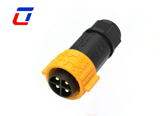 Plastic M25 Waterproof 600V Connector Dustproof 4 Pin Plug And Socket Connector