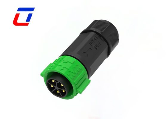 M25 5 Pin IP67 Circular Connectors 50A Plastic Male Female Plug Socket Connectors