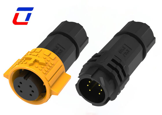 10A M19 6 Pin LED Quick Connector 300V Data Waterproof Connector For Industrial