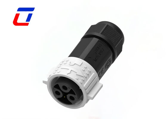 M25 3+3 Pin Circular Push Pull Connectors 20A Wire To Board Power Signal Connector
