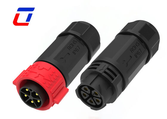 M25 5 Pin Circular Connector 20A Male To Female Nylon IP67 Waterproof Connectors