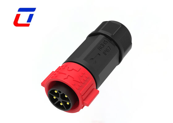 M25 5 Pin Circular Connector 20A Male To Female Nylon IP67 Waterproof Connectors