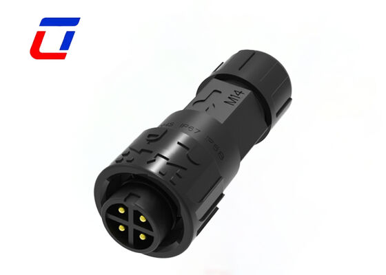 M16 4 Pin Connector Round Waterproof Outdoor Male To Female Connector 10A For Power
