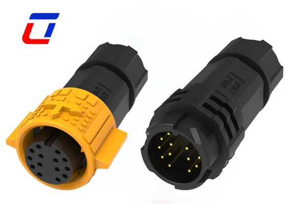 Low Current M19 Circular Waterproof Connector OEM Push Lock 14 Pin Data Connector 