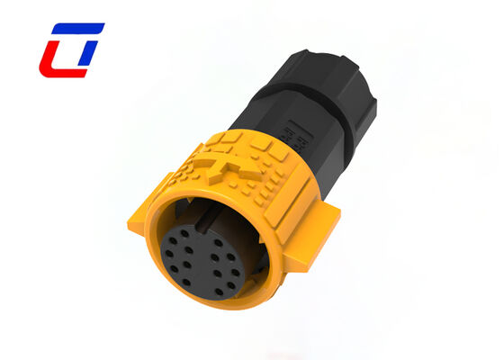 Low Current M19 Circular Waterproof Connector OEM Push Lock 14 Pin Data Connector 