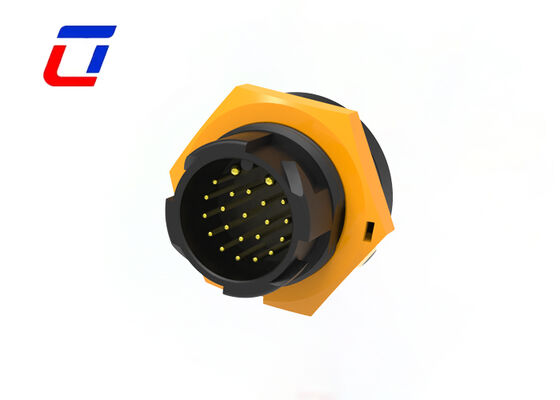 M19 Waterproof 2+20 Multi Pin Connectors PA66 Waterproof Power Data Cable Connector