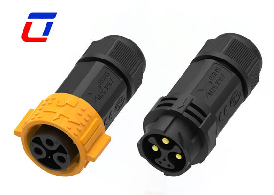 Quick Lock M25 3+3 Pin Waterproof Automotive Connector ODM Round Connector Types