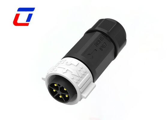 Outdoor M25 5 Pin Waterproof Connector Push Male Female Connector 20A For Power