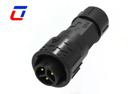 M16 3 Core Waterproof Cable Connector DC Quick Lock Brass Gold-Plated Power Connectors