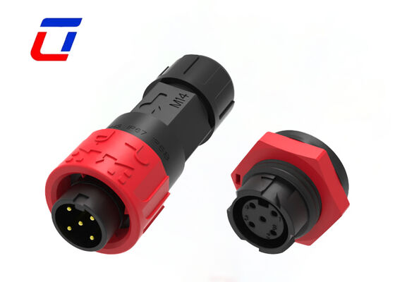 M16 DC Waterproof Connector ODM Wire To Wire 5 Pin Power Quick Lock Connector