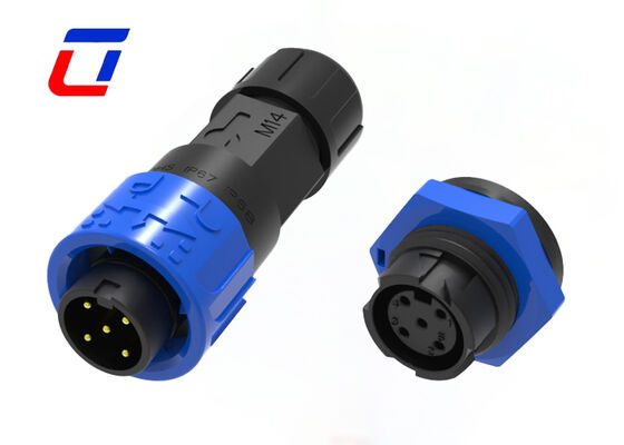 10A M16 4 Pin Electrical Connectors Push Locking Outdoor Wire To Board Connector