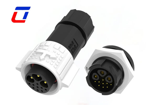 PA66 M19 3+9 Pin Signal And Power Connectors IP67 Circular Panel Mount Connector