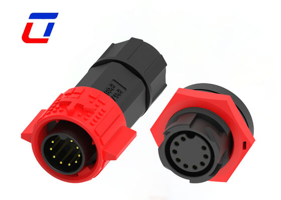 Gold-Plated IP67 Waterproof 9 Pin Data Connector M19 Wire To Board Connector Types
