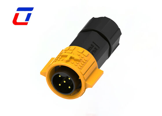 5 Pin M19 Power Connector Waterproof Plastic PA66 20A Male Female Push Lock Connector 
