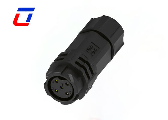5 Pin M19 Power Connector Waterproof Plastic PA66 20A Male Female Push Lock Connector 