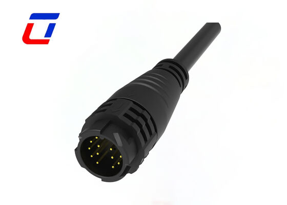 M19 300V Molded LED Control Quick Connector 14 Pin Waterproof Outdoor Cable Connector 