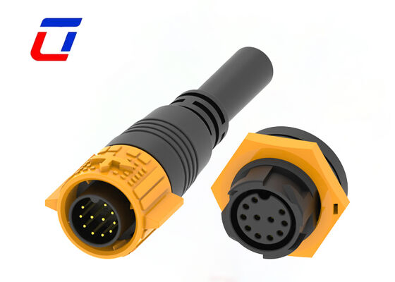 PA66 M19 11 Pin Panel Mount Circular Connector Quick Lock IP67 Signal Connectors Waterproof