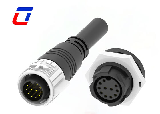 PA66 M19 11 Pin Panel Mount Circular Connector Quick Lock IP67 Signal Connectors Waterproof