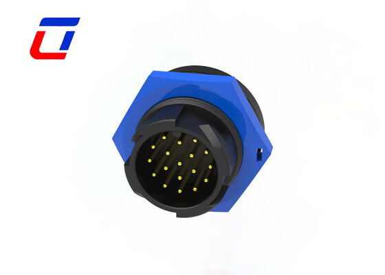 M19 IP67 18 Pin Cable Connector Outdoor Waterproof Quick Connector To Communications Equipment