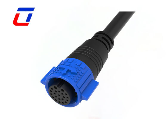 2+20 Pin M19 Molded Cable Connectors Industrial Waterproof Power Data Connector Made In China