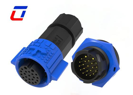 2+20 Pin M19 Molded Cable Connectors Industrial Waterproof Power Data Connector Made In China