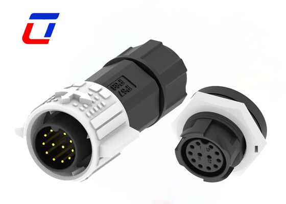 Low Current M19 Wire To Board Circular Connector 12 Pin Waterproof Automotive Connectors