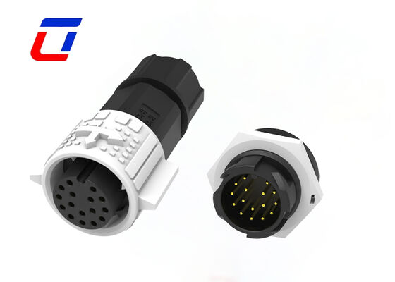 M19 16 Pin Signal Male Female Connector Gold Plated IP67 Connectors Waterproof