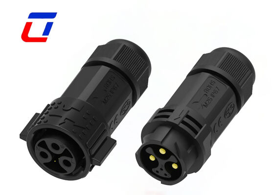 PA66 15A+5A M25 Male Female Waterproof Connector 3+3 Multi Pin Connectors  For Automotive