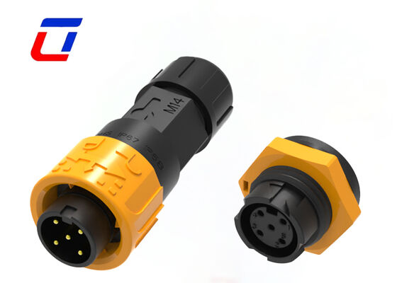 8A M16 5 Pin Outdoor Power Connector Plastic PA66 300V Waterproof Quick Lock Connector 