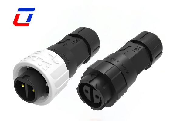 IP67 M16 10A 2 Pin Waterproof Connectors ODM Push Lock Circular Wire Power Connector