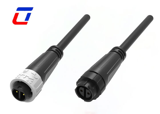 IP67 M16 10A 2 Pin Waterproof Connectors ODM Push Lock Circular Wire Power Connector