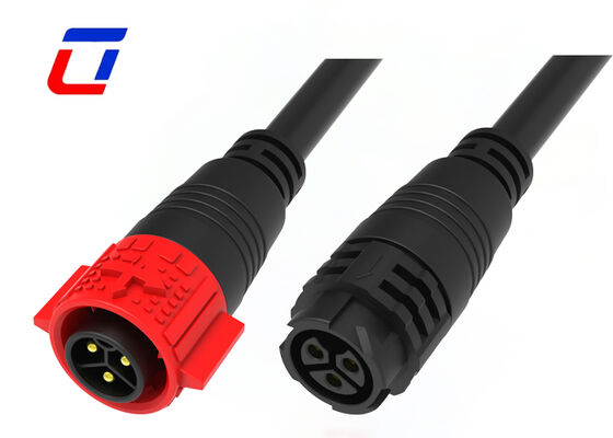 M19 High Current DC 20A IP67 Solar Connectors 3 Pin Quick Lock Connector