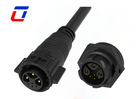 M19 3+4 Pin Waterproof Wire Connectors 15A+5A 300V IP67 Multi Pin Male Female Connector