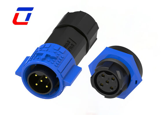 M19 5 Pin 20A Power DC Waterproof Connector Push Locking Male Female Connector