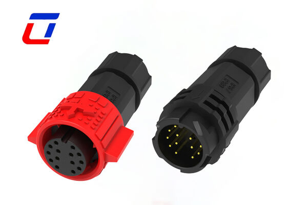 M19 Low Current 5A Outdoor Lighting Connectors Push Locking 14 Pin Waterproof Connector