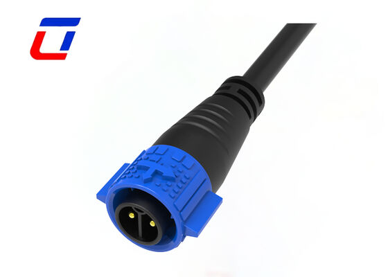 M19 20A 2 Pin Waterproof Cable Connector Self Locking Industrial Power Connector