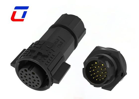 M19 2+20 Circular Multi Pin Connectors Plastic PA66 Power Data Quick Lock Connector