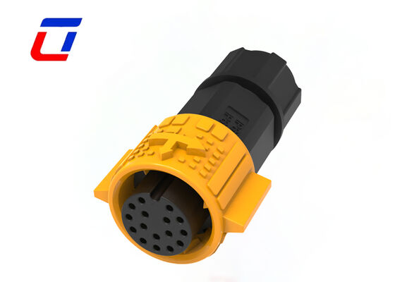 M19 300V 16 Pin Male Female Connector Push Lock IP67 Waterproof Connector Wire To Board