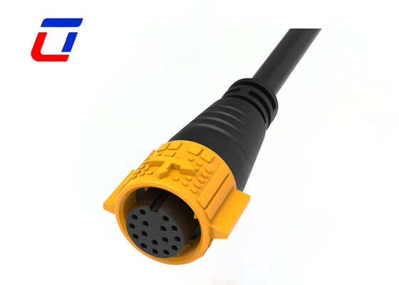 M19 300V 16 Pin Male Female Connector Push Lock IP67 Waterproof Connector Wire To Board