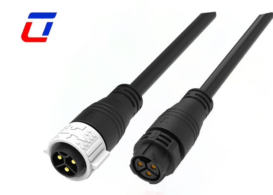 UL94-V0 3 Pin M25 50A Waterproof Cable Connector Self Locking IP67 Power Connector
