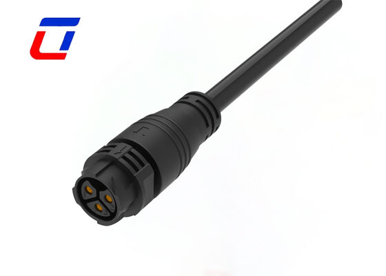 UL94-V0 3 Pin M25 50A Waterproof Cable Connector Self Locking IP67 Power Connector