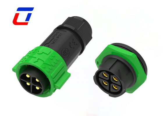 M25 600V 50A Waterproof DC Power Connector Plastic Male Female Connectors 4 Pin