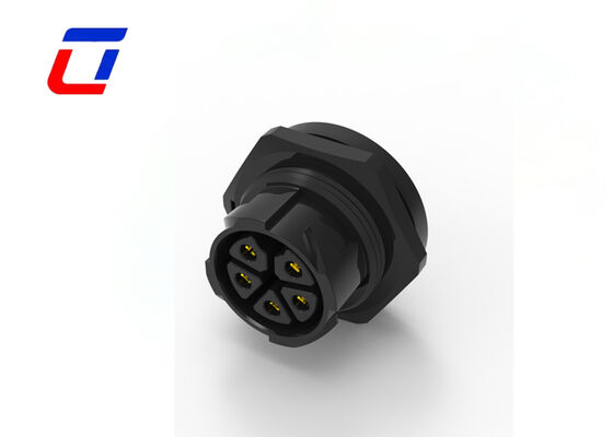 M25 20A 5 Pin Electrical Male Female Connectors RoHS Plastic PA66 Power Connector Push Lock